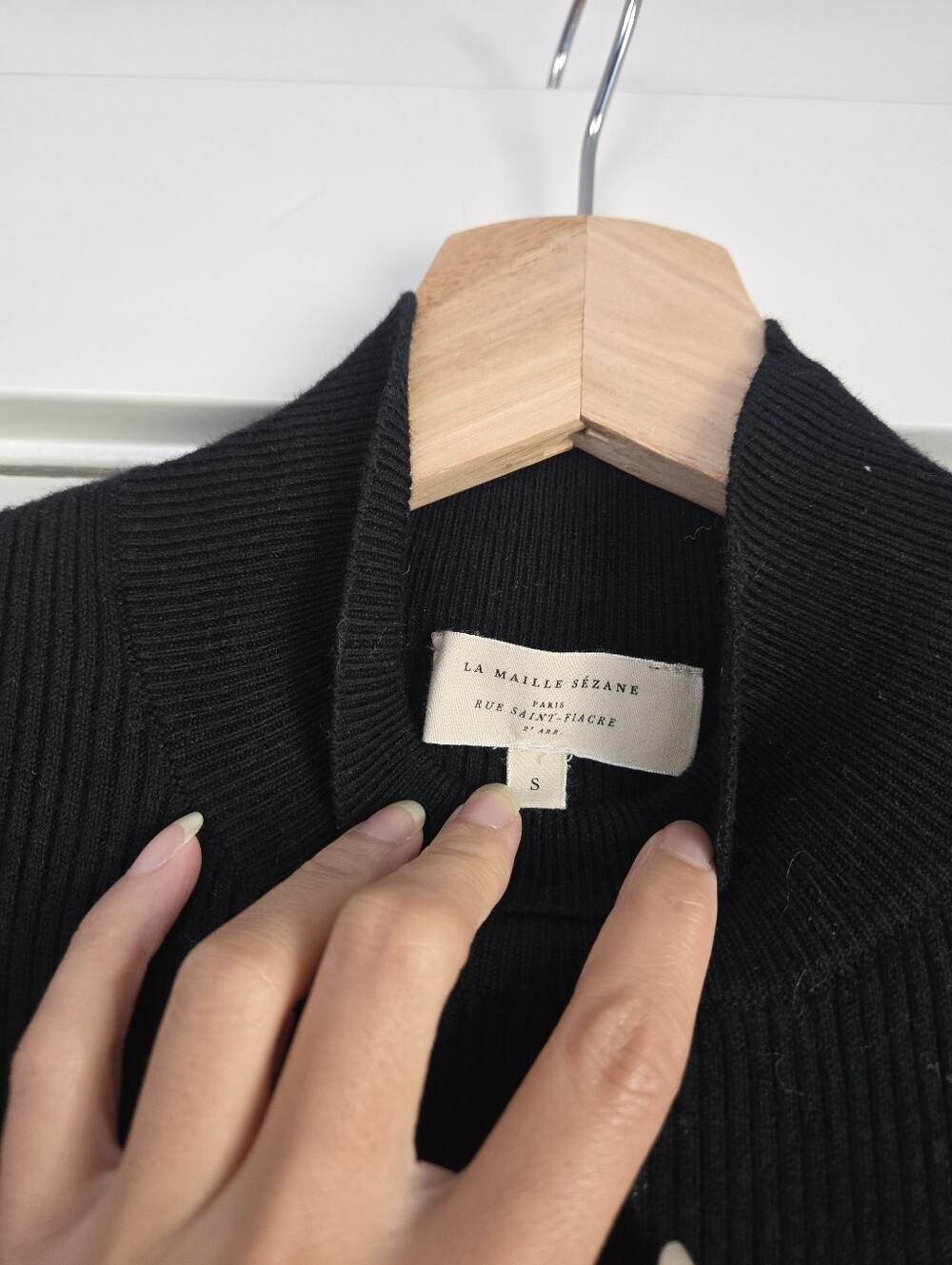 Sezane Black Harper Slit Midi Dress - Picture 3 of 5